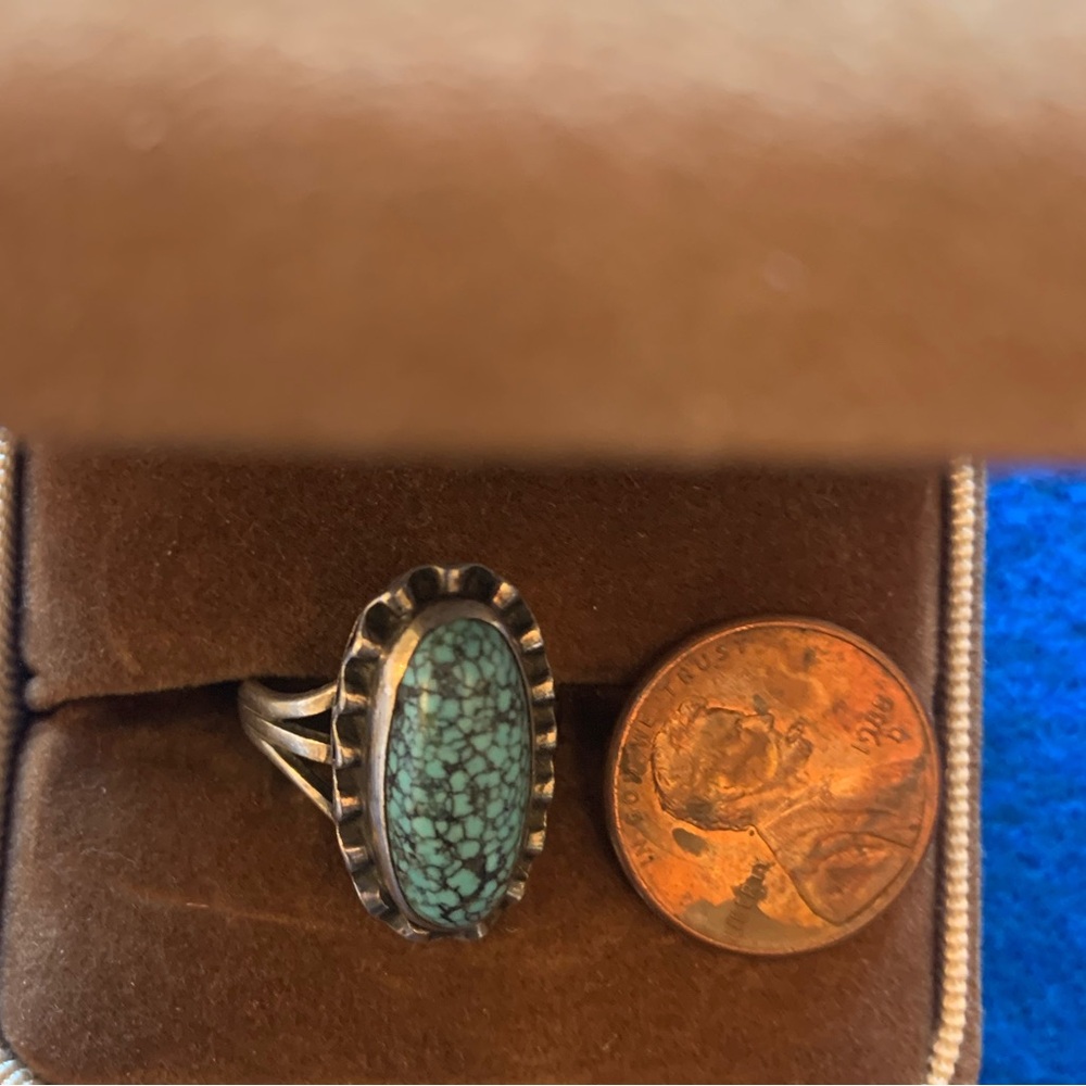 Vintage Silver &!Turquoise ring. Classic style. bought on Reservation